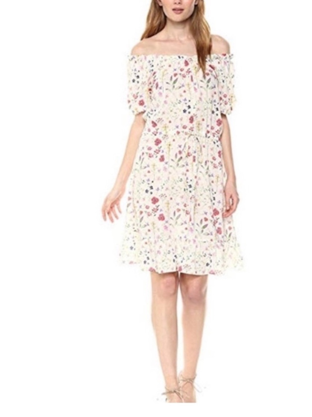 Velvet by Graham & Spencer NWT Floral Off-the-Shoulder Cotton Mini Dress
